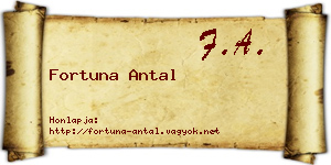 Fortuna Antal névjegykártya